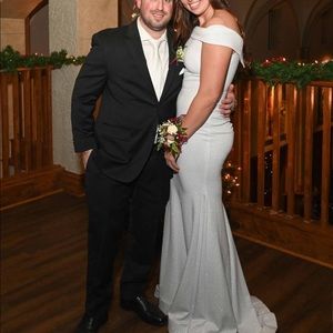 Jump Apparel White Sparkle Dress 3/4